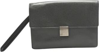Louis Vuitton Tweedehands leren Louis Vuitton tassen - Dames - Vintage Clutch - Zwart - ONE Size - Leer - Vintage