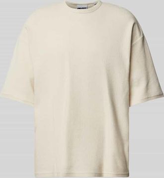 Review T-Shirt mit Strukturmuster in Ecru, Gr&ouml;&szlig;e XS