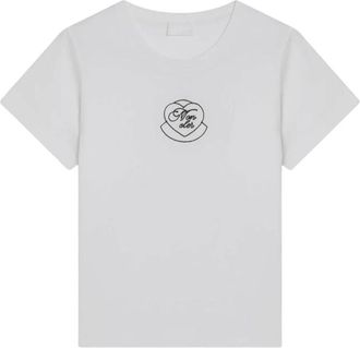 Moncler Graphic Logo Short Sleeve T-Shirt - Dames - T-shirts - Wit - M - Tops