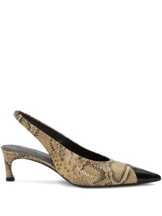 Rotate slingback leather pumps - Neutrals