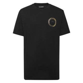 Plein Sport Tops, Heren, Zwart, 2Xl, Katoen, T-shirt Ronde Hals SS Tiger