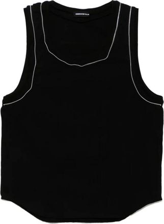 Undercover Black Sleeveless Cotton Vest with Zip