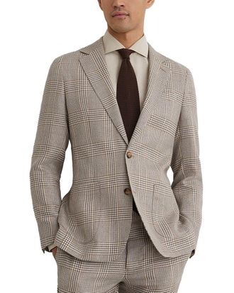 Reiss Epsom Notch Prince Linen & Wool-Blend Formal Jacket