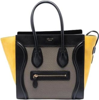Celine Pre-owned Tote Bags, female, Multicolor, Size: ONE SIZE Pre-owned Micro Luggage Tote