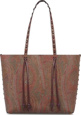 Etro Tassen, Dames, Bruin, ONE Size, Leer, Arnica 1984 Medium tote