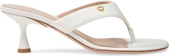 Gianvito Rossi Ascent Thong 55 Sandals in White Nappa at Nordstrom, Size 37