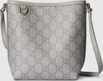 Gucci GG Emblem Nano Bucket Bag, Grey, GG Canvas