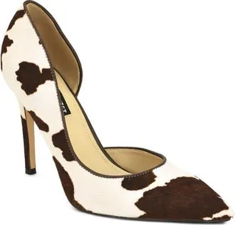 Nine West Folowe Genuine Calf Hair dOrsay Pump in Medium Brown at Nordstrom, Size 10.5