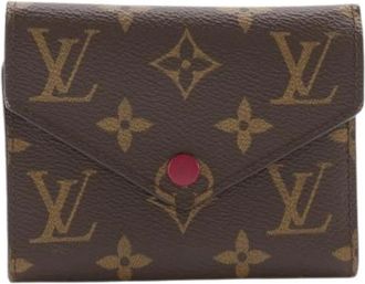 Louis Vuitton Pre-owned Portefeuille Victorine Monogram Trifold Portemonnee - Dames - Vintage Accessoires - Bruin - ONE Size - Vintage