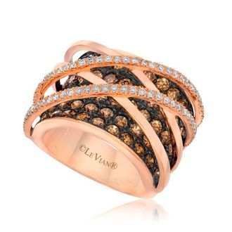 Le Vian Ladies Euphoria Chocolate Rings set in 14K Strawberry Gold