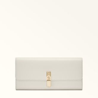Furla Iride Portafoglio Continental Xl Panna Bianco Pelle Stampata Donna