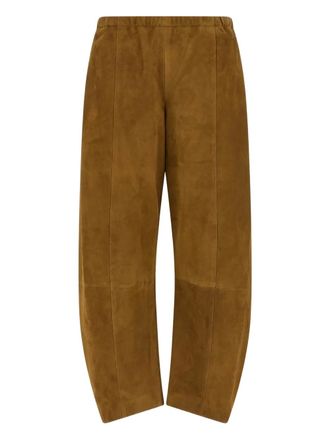 Khaite Clover broek met elastische taille - Bruin