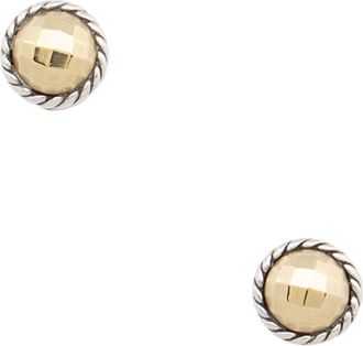 David Yurman Sterling Silver 18k Gold Petite Chatelaine Stud Earrings