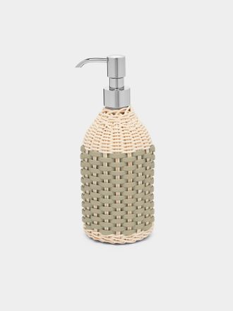 Giobagnara Rouen Leather and Rattan Soap Dispenser