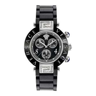 Versace Keramische Chrono Reve Horloge - Dames - Horloges - Zwart - ONE Size - Accessoires