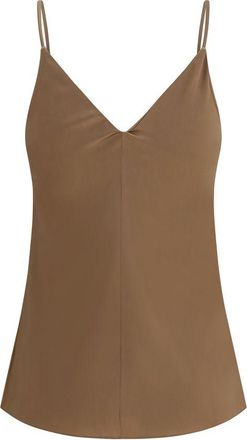 Brunello Cucinelli Stretch Silk Satin Tank Top - Brown