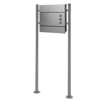 ECD Germany Buz&oacute;n, plateado, de acero inoxidable