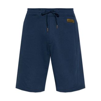 Versace Jeans Couture Long Shorts, male, Blue, Size: S Sweatshorts with an Applique