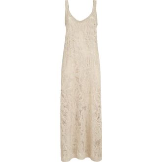 Brunello Cucinelli Dazzling water lilies dress in Beige at Nordstrom, Size Xx-Large Eu