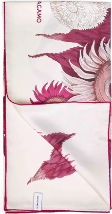 Ferragamo Womens Silk Scarf Girasoli Print Multicolour Scarfs
