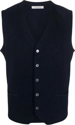 La Fileria Sweater Fileria - Heren - Spencers - Blauw - 2XL - Katoen - Truien & Vesten
