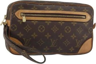 Louis Vuitton Pre-owned Clutches, female, Brown, Size: ONE SIZE Pre-owned Canvas Clutch