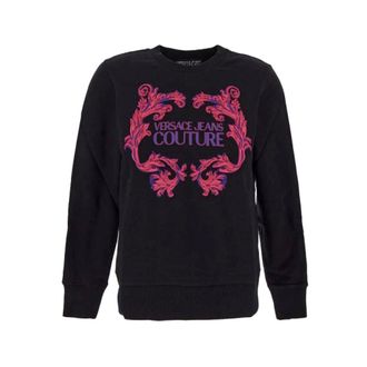 Versace Jeans Couture Felpa - Dames - Sweatshirts - Zwart - M - Katoen - Hoodies & sweatvesten