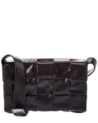 Bottega Veneta Cassette Small Maxi Intrecciato Leather Crossbody