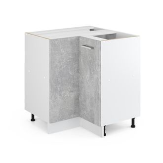 Vicco Mueble Esquinero Universal R-line, Hormig&oacute;n, 75.6 Cm Con Puerta, Sin Encimera Vicco
