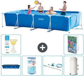 Intex Piscina Con Estructura Rectangular - 450x220x84 Cm - 7-piezas S130