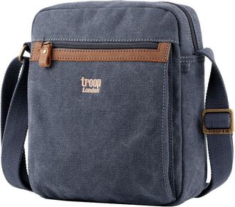 Troop London TRP0218 Classic Canvas Across Body Bag Blue