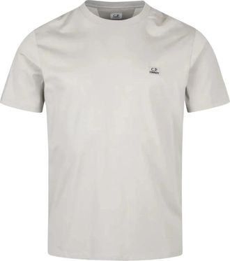 C.P. Company 30/1 Jersey T-shirt met korte mouwen en grafische print - Heren - T-shirts - Grijs - L - Katoen - Tops