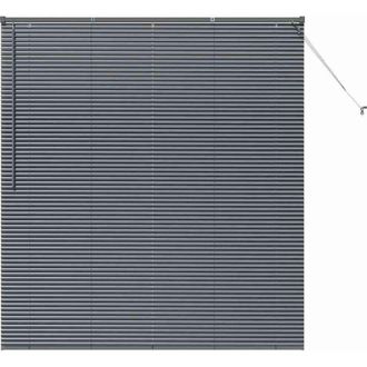 vidaXL Window Blind with Curtains Manual Dark grey Aluminium vidaXL
