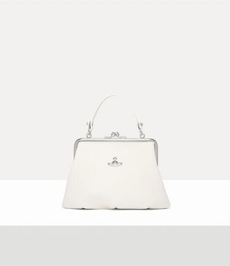 Vivienne Westwood Granny Frame Purse Saffiano Leather Plain White / Red / Blue One Size Women