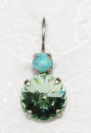 Mariana Womens Mojito Audrey Earrings In Green/ Blue