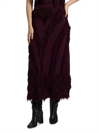 Ulla Johnson Astrid Knit Maxi Skirt In Mahogany