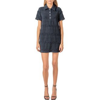 English Factory Embroidered Stretch Polo Minidress in Navy at Nordstrom, Size X-Small