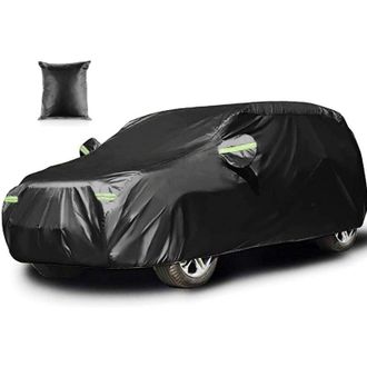 OEM Funda Impermeable Para Coche, Protecci&oacute;n Contra El Sol, La Nieve, El Polvo Y El Viento, Tama&ntilde;o Universal (4,85 X 1,9 X 1,85 M / Suv / 210t Negro) -cre