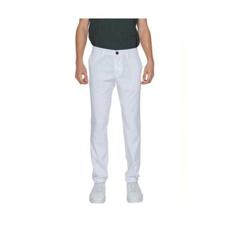 A|X Armani Exchange Slim-fit Trousers, male, White, W38, White Trendy Trousers