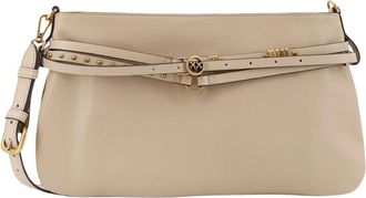 Pinko Shoulder Bag - Dames - Schoudertassen - Beige - ONE Size - Leer - Tassen