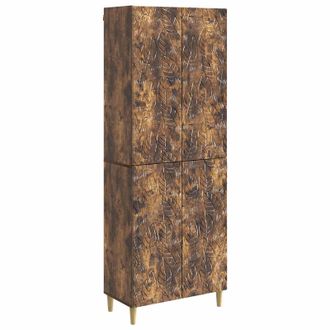 vidaXL Juego De Armarios 2 Uds. Roble Ahumado Madera De Ingenier&iacute;a Vidaxl