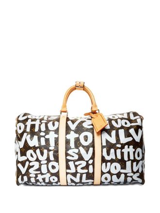 Louis Vuitton 2001 Graffiti Keepall 50 Boston travel bag - Brown