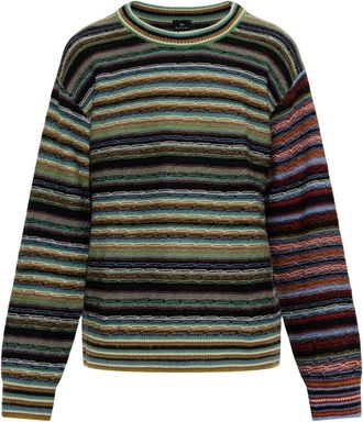Paul Smith Truien & Vesten, Heren, Veelkleurig, XL, Katoen, Katoenen Trui met Strepen