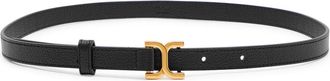 Chlo&eacute; Marcie Grained-leather Belt - Black - M