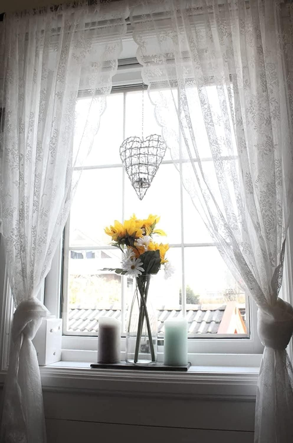 IKEA Alvine Spets Curtain Set 2 White, Kunstfaser, Weiß, 300 x 145 cm, 2-Einheiten ab 32,99 €
