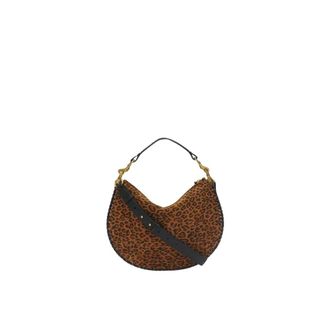 Isabel Marant Tassen, Dames, Bruin, ONE Size, Leer, Oskan Soft Zip Bag