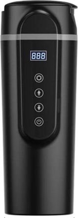 OEM Hervidor El&eacute;ctrico Para Coche De 12v/24v: Taza Calentadora Port&aacute;til Con Tapa Y Control De Temperatura, Apta Para Caf&eacute;, T&eacute; Y Leche