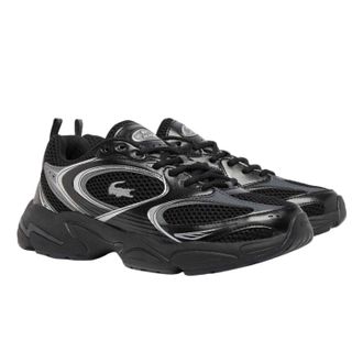 Lacoste Heren Storm 96 2K Gevoerde Platte Sneakers (Zwart)