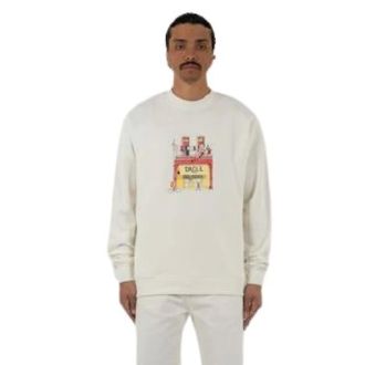 Dr&ocirc;le de Monsieur Sweatshirts, male, White, Size: XL Crew Neck Sweatshirt
