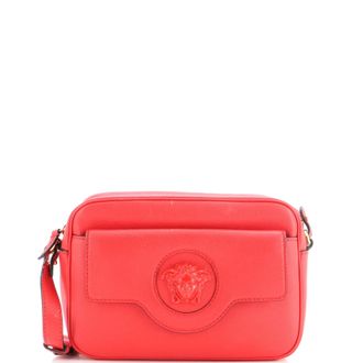 Versace La Medusa Flap Pocket Camera Bag Leather Small
